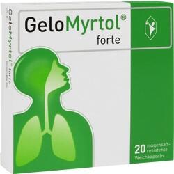 Eine Packung GeloMyrtol forte mit grünem Lungen-Symbol ist abgebildet.